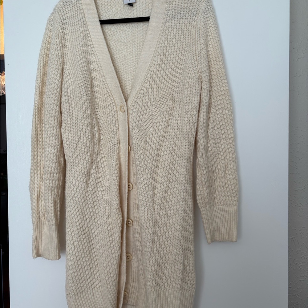 CAbi Cream Knit Cardigan Sweater